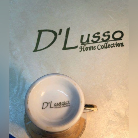 NIB D'Lusso Gold Design 12-Piece Home Collection Demitasse Espresso Set. NEW - Picture 8 of 11